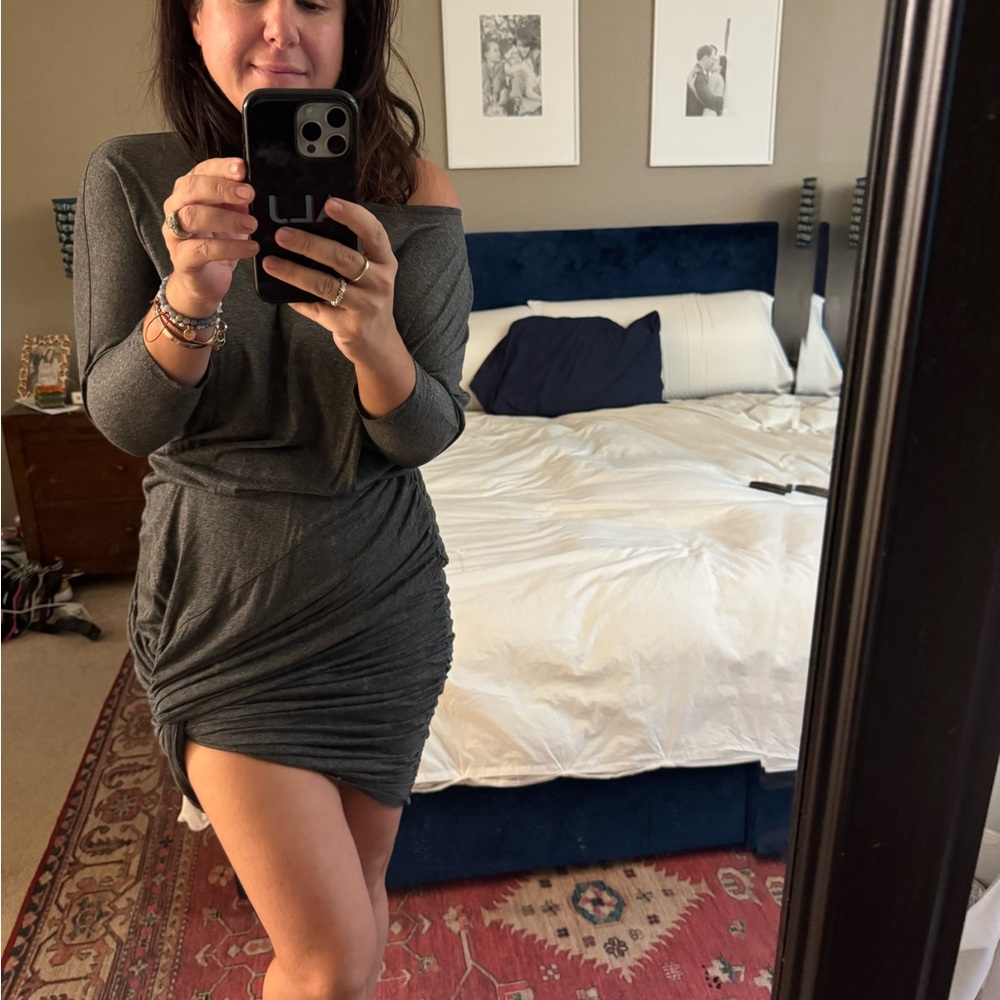 ASOS Charcoal Long Sleeve Dress